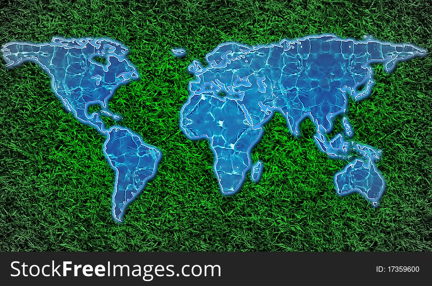 eco-friendly world map
