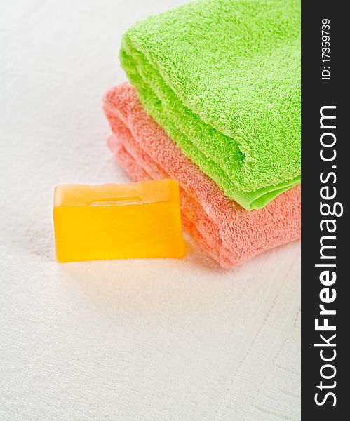 Soap with towels