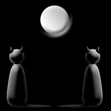 Two Black Cats Stock Image Two Black Cats Stock Image
