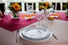 Wedding Flowers - Tables Set For Wedding Stock Photography Wedding Flowers - Tables Set For Wedding Stock Photography