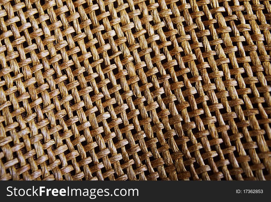 Burlap. Texture, close-up. Color brown