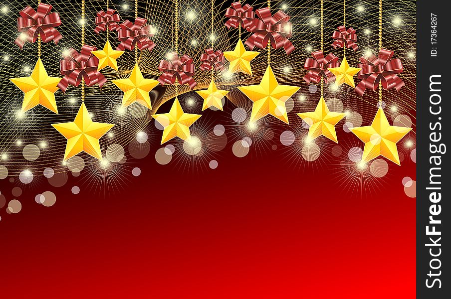 A Christmas Stars Ornamental Background. A Christmas Stars Ornamental Background.