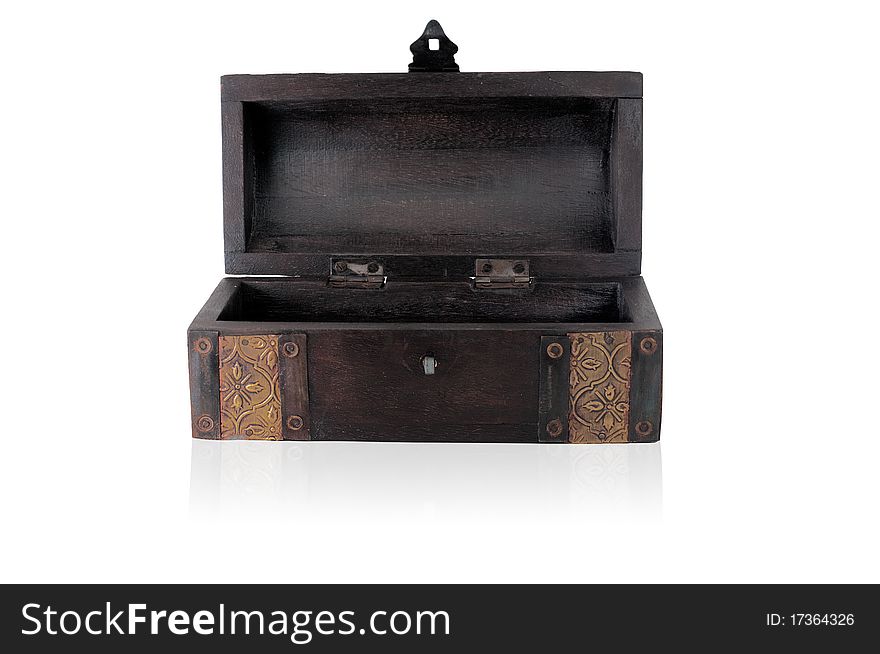 A small wooden chest of Asian origin. A small wooden chest of Asian origin.