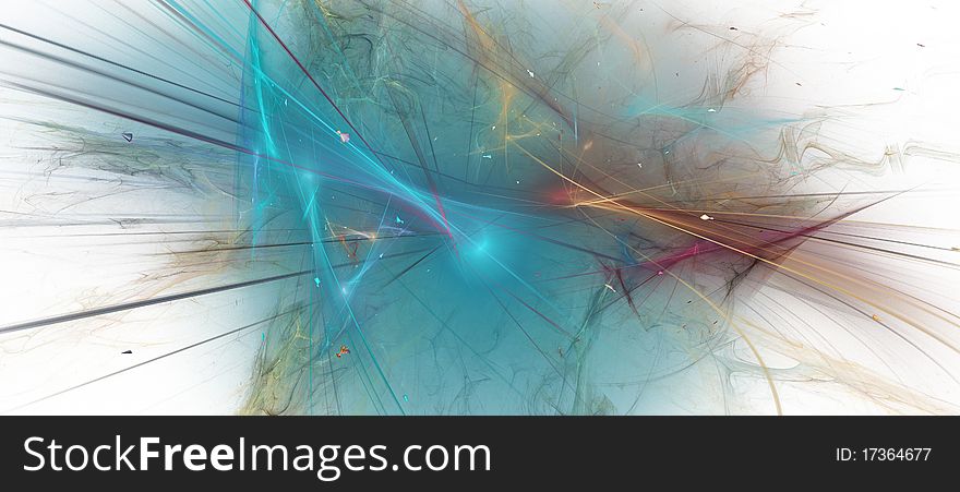 Elegant Cyan Fractal Background