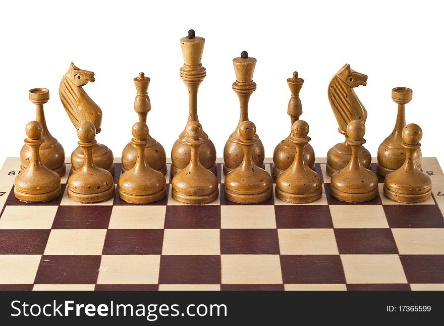 Two chess pieces isolated on a white background