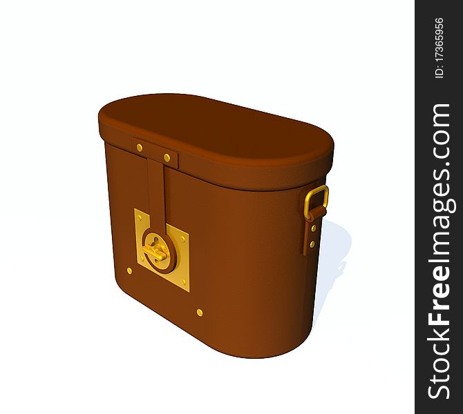 3d image of a tool box on white background