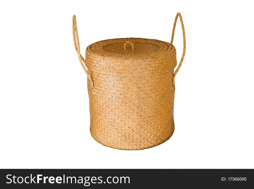 Bin rattan isolated on white background