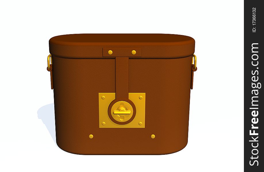 3d image of a tool box on white background