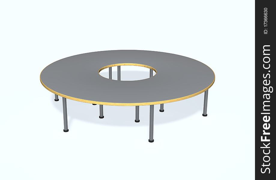 3d image of a table on white background