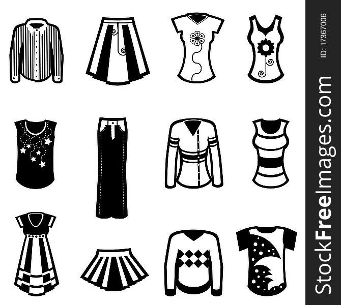 Set of clothes design vector