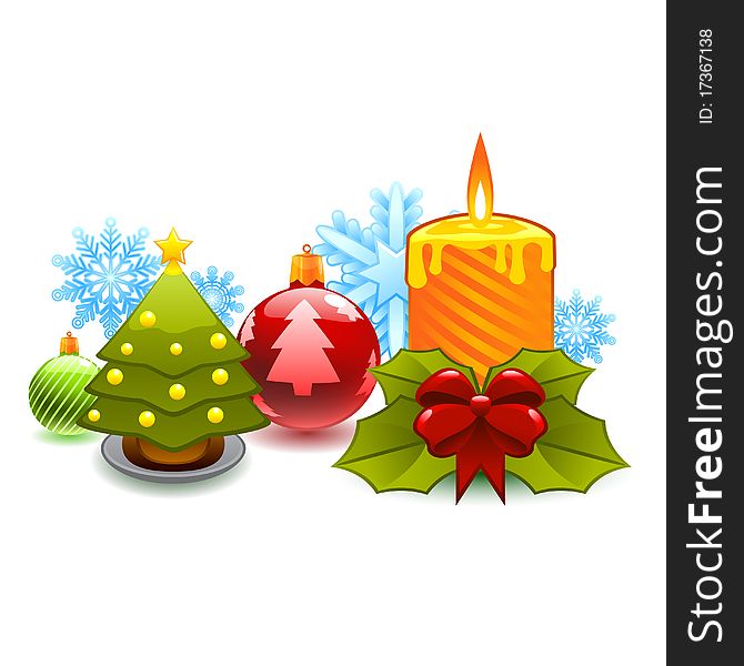 Decorative christmas design elements vector