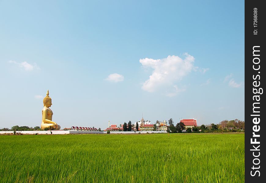 Big Buddha image in Wat Muang, Thailand