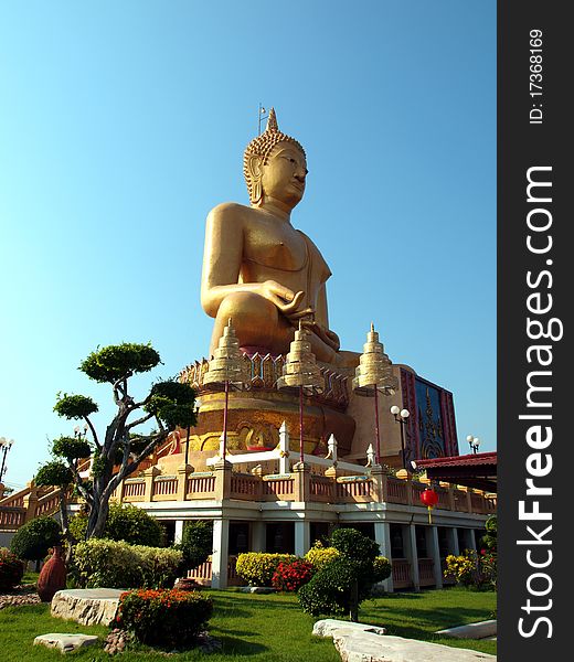 Big Buddha image in Wat Phikul Tong, Thailand. Big Buddha image in Wat Phikul Tong, Thailand