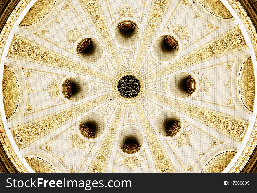 Inner part of the dome at night