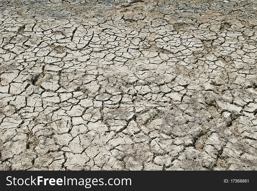 Sun baked mud on lake shore. Sun baked mud on lake shore