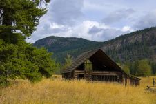 Old Barn In Golden Field Stock Photography