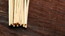 Matches On Wood Royalty Free Stock Images