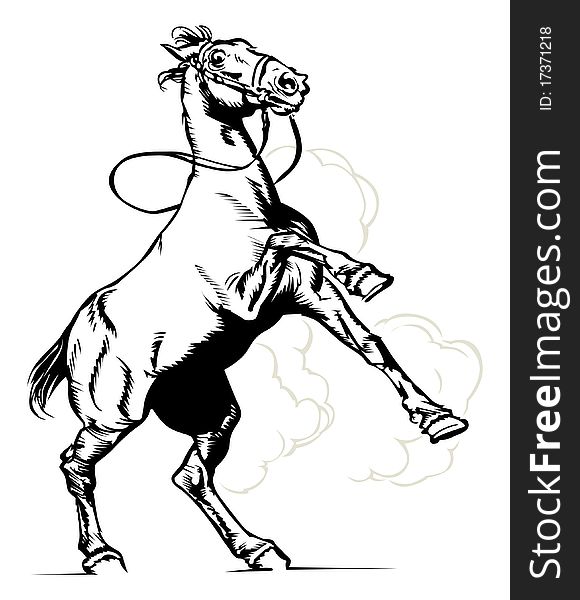 Horse sketch in retro style