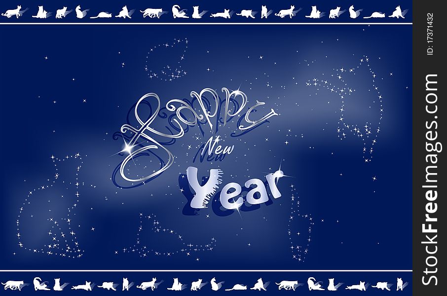 New Year greeting card or background