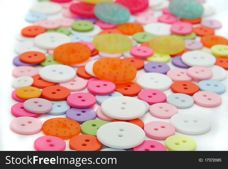 Set of color buttons on a white background