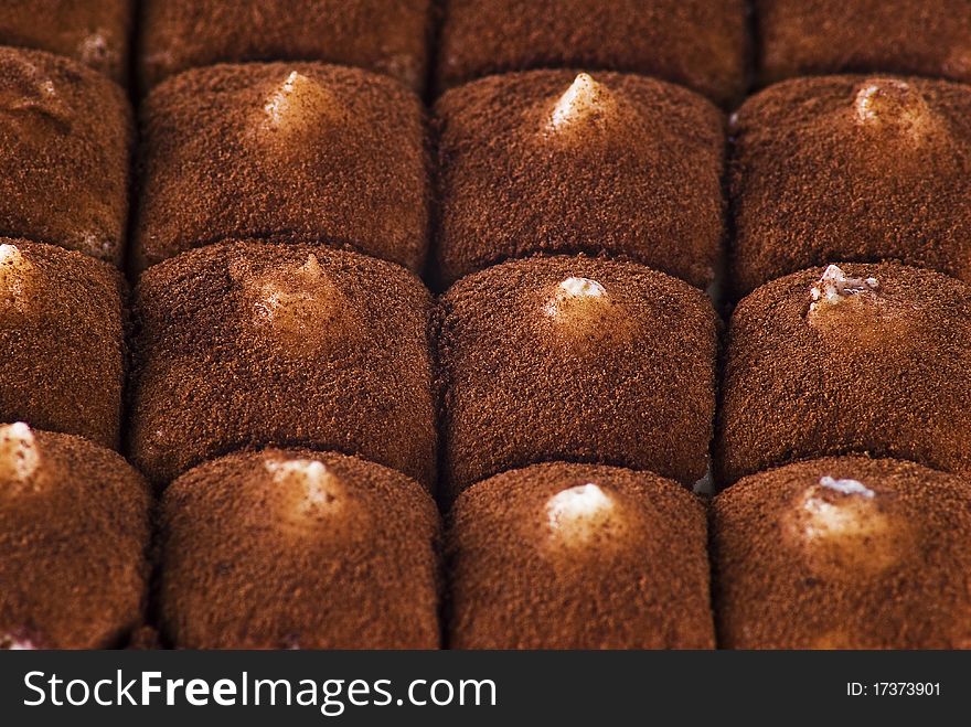 Close up of Italian tiramisu dessert. Close up of Italian tiramisu dessert