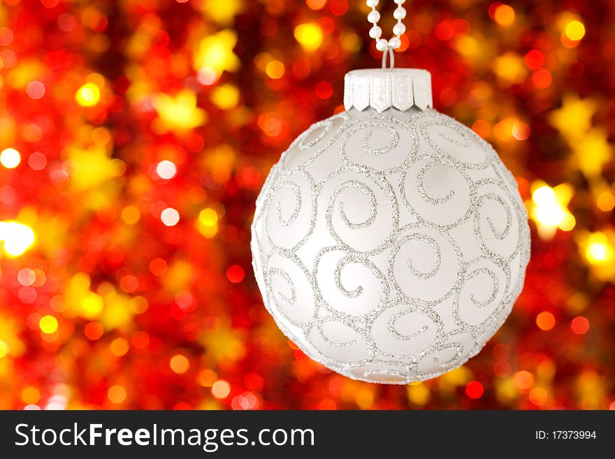 Christmas decorations on the blured background