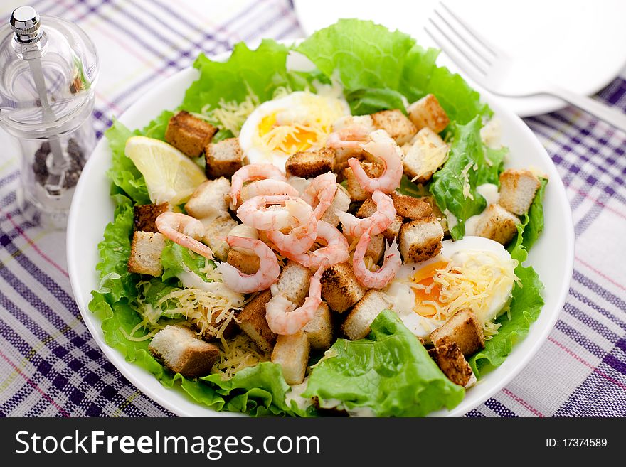 Caesar Salad on a white plate