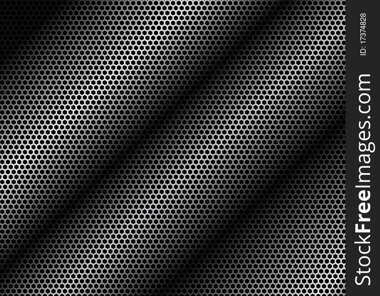 Speaker grille. Metal pattern on black background