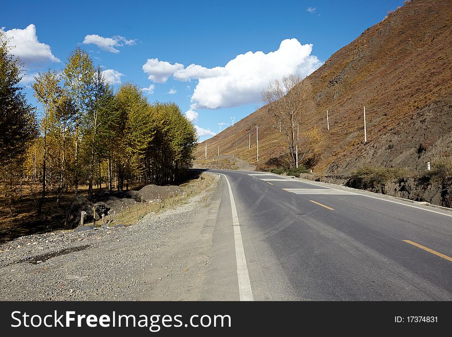 Rural road in chuanxi plateau