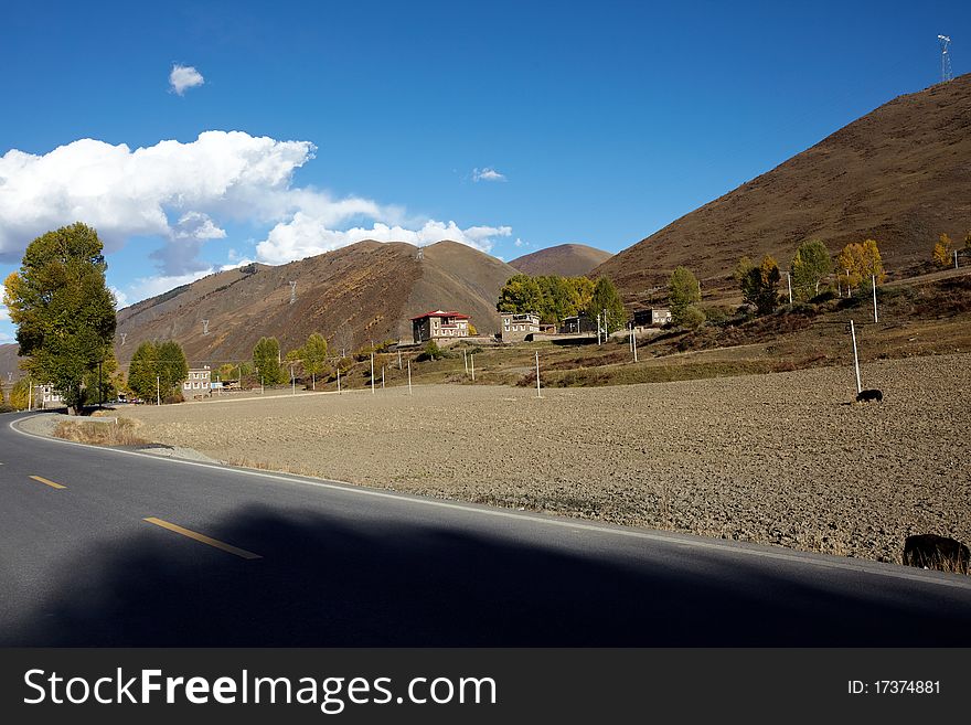 Rural road in chuanxi plateau