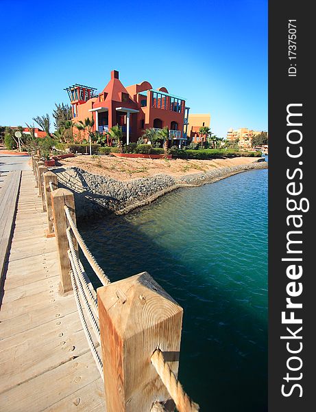 Beautiful view to El Gouna architecture