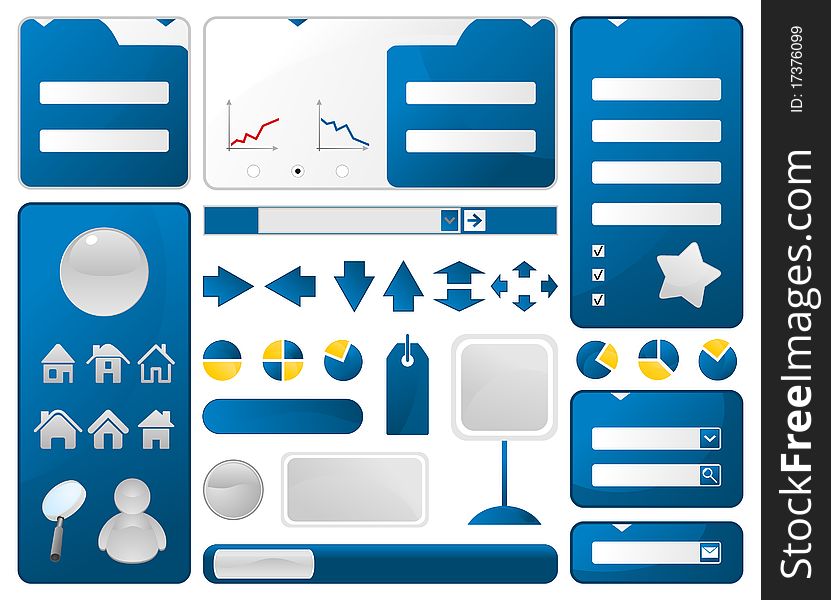 Elements of design for web a site. A illustration