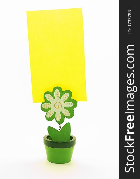 Postit Held By Flower-shaped Clip