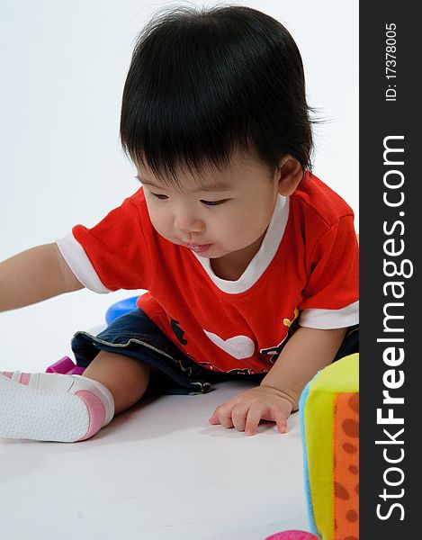 Kid playing toy during shooting