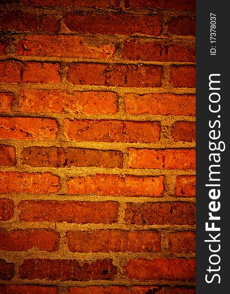 Abstrack red color of brick wall