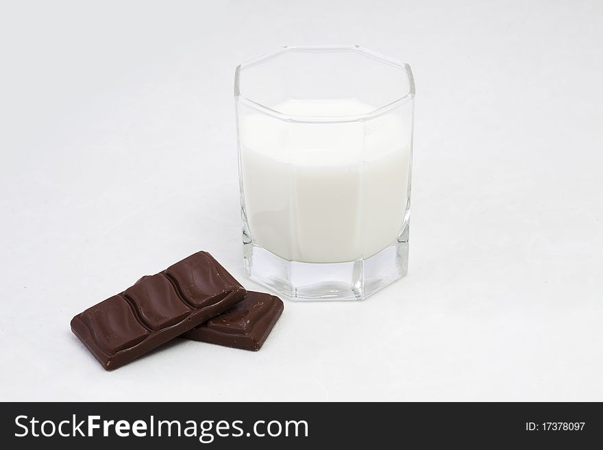 Glass Of Milk And Chocolate