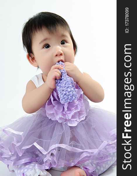 Kid In Purple Dress