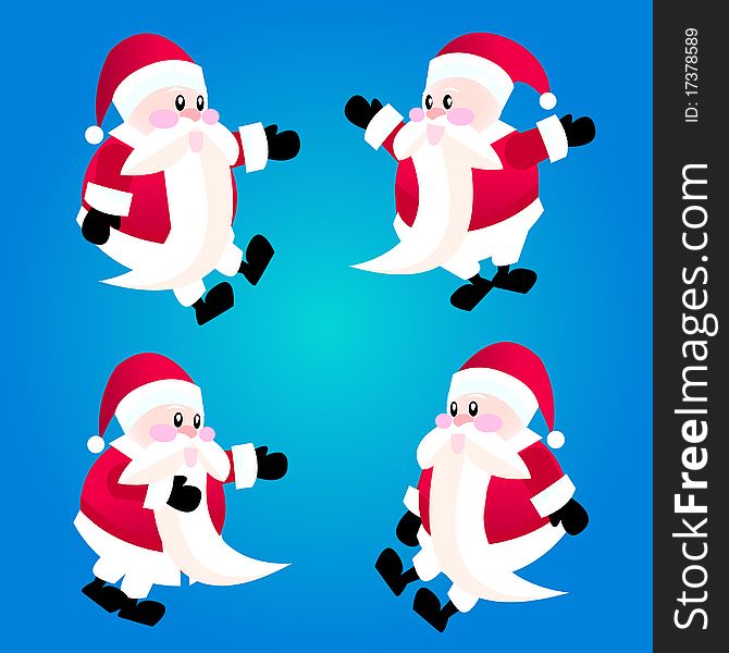 Santa claus cartoon characters vector