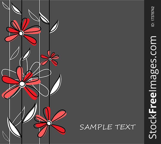 Abstract floral background vector illustration. Abstract floral background vector illustration