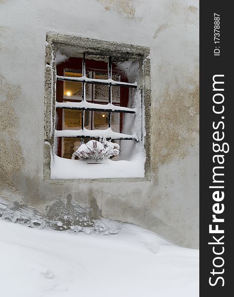 The medieval architecture in the old town of Tallinn (winter). The medieval architecture in the old town of Tallinn (winter)