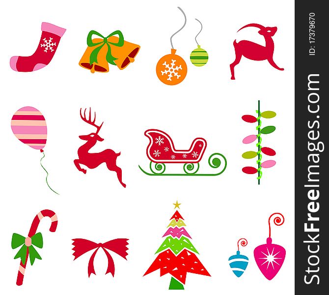 Decorative christmas design elements vector