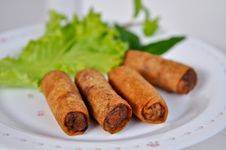 Fried Spring Rolls Royalty Free Stock Photos
