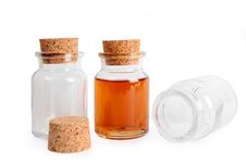 Empty And Full Glass Bottle Stock Photography Empty And Full Glass Bottle Stock Photography