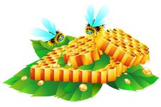 Honeycomb And Bees Stock Photography Honeycomb And Bees Stock Photography