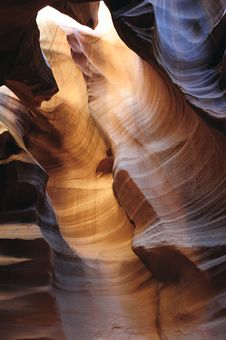 Shadows In Upper Antelope Canyon Stock Image