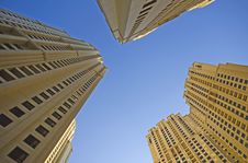 The Top Of Three Building Royalty Free Stock Photography The Top Of Three Building Royalty Free Stock Photography