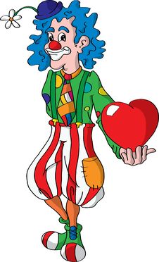 Vector Clown And Hearth Royalty Free Stock Photos Vector Clown And Hearth Royalty Free Stock Photos