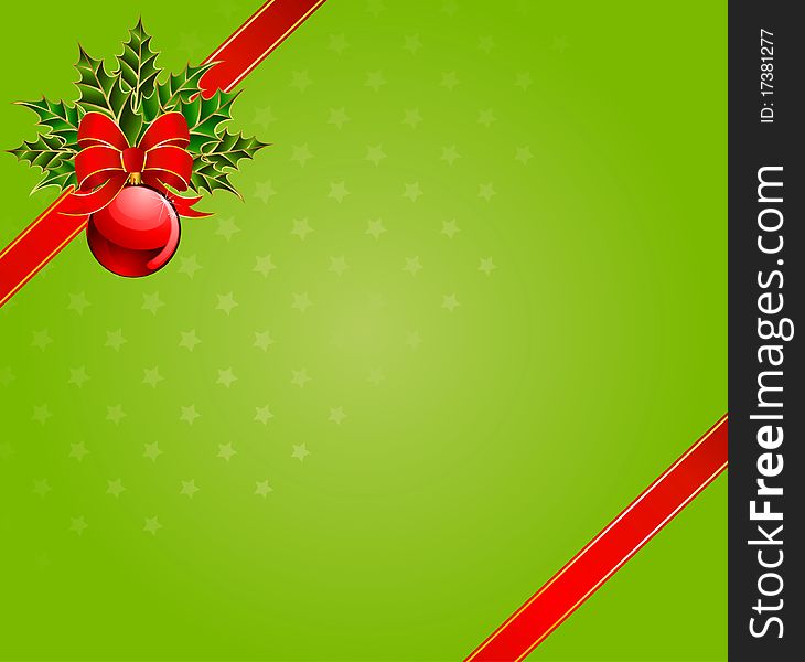 Christmas Background With Bolls