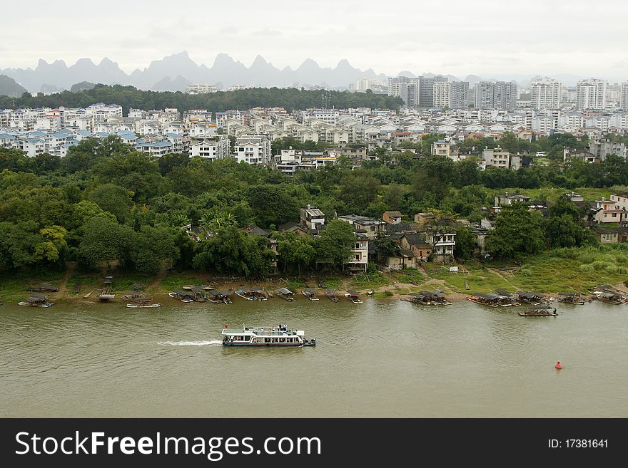 View Of Guilin From Across The Li River