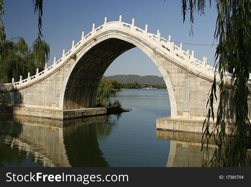 Bridge Inside the Summer Palace Grounds in Beijing